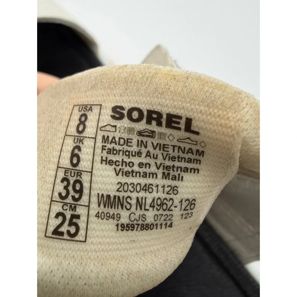 Sorel Kinetic Impact II Slingback Sandals Sea Salt Black Orange NL4962-126 8